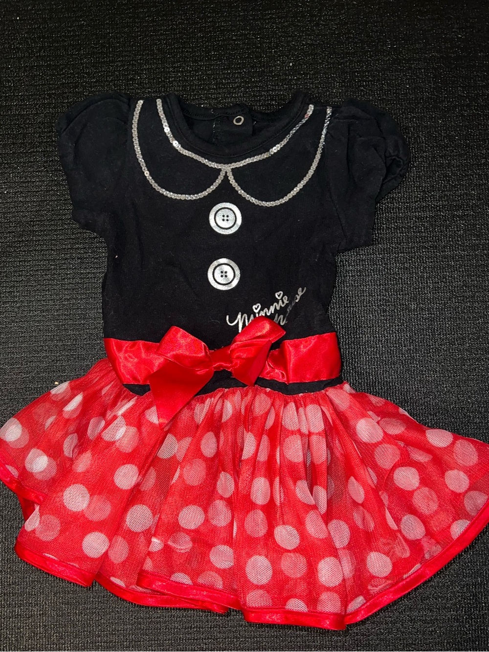 Minnie-Inspired Red & Black Polka Dot Dress